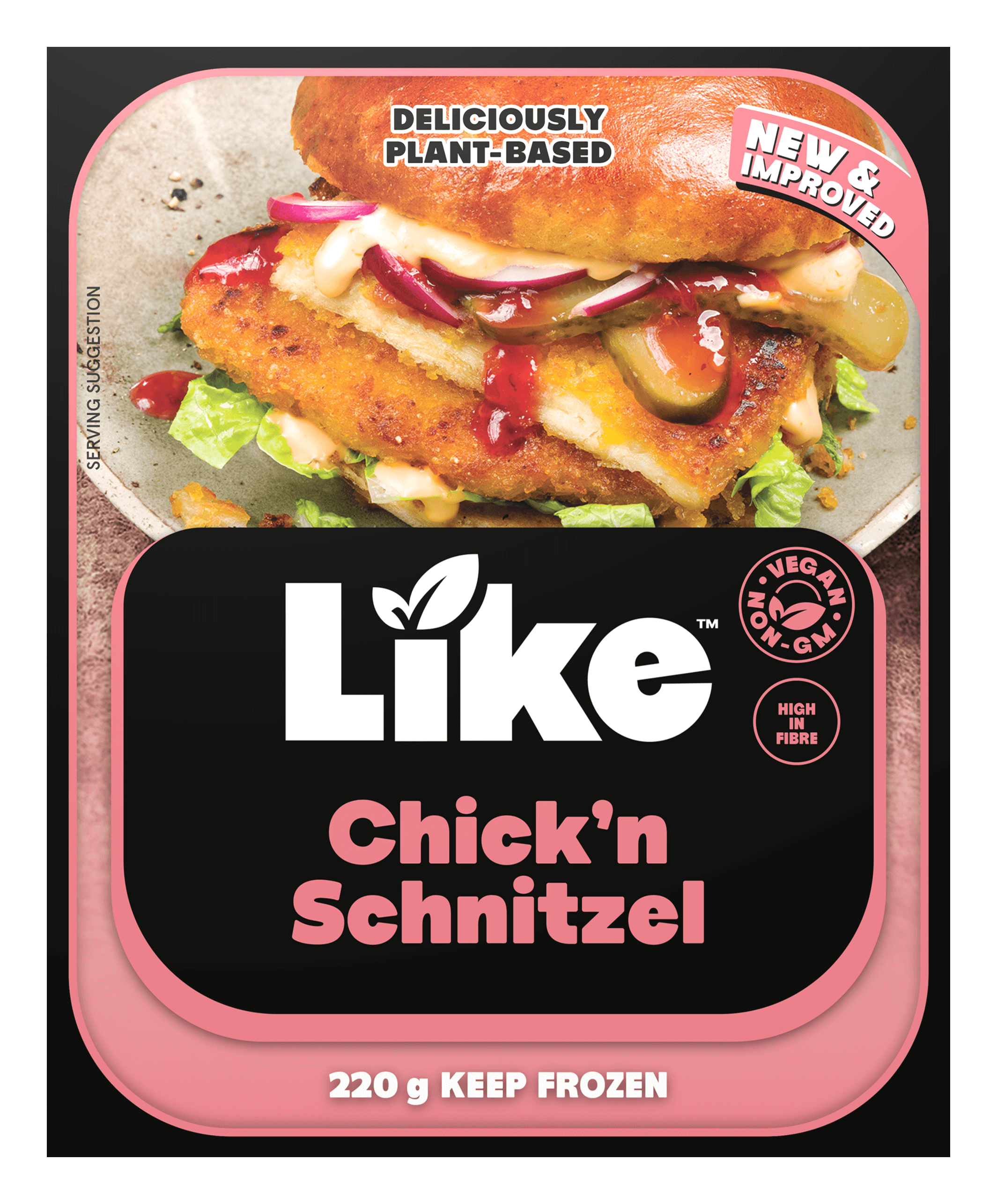 Like Schnitzel 220g Front View 3D